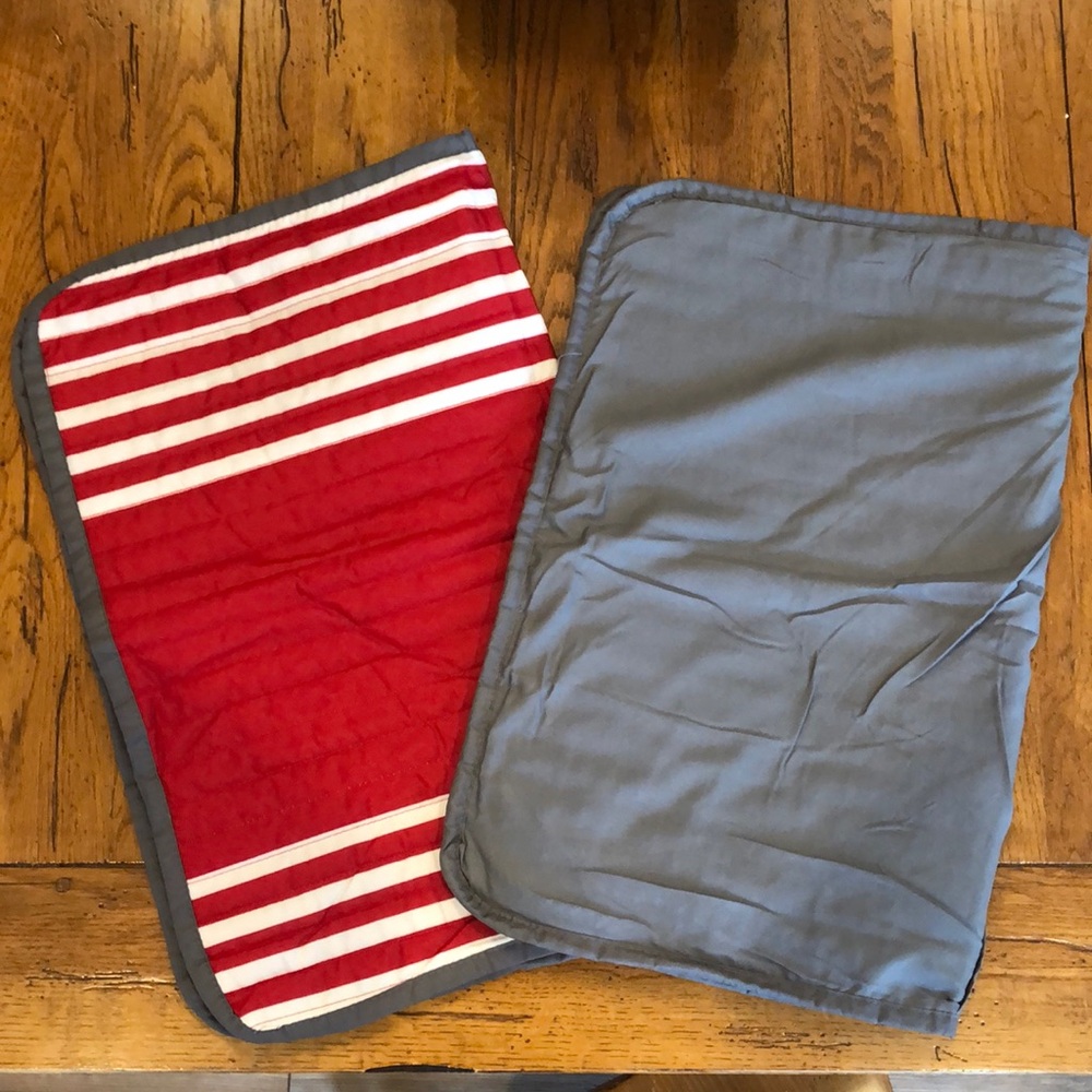 Pillow Shams - Brand New - never used in red white and dark grey -